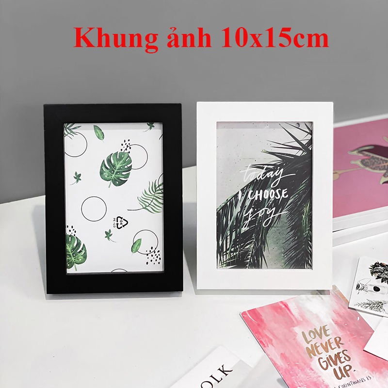 Khung ảnh treo tường 10x15 nhiều màu sắc - khung hình treo tường tặng kèm đinh móc - Hỗ trợ in ảnh