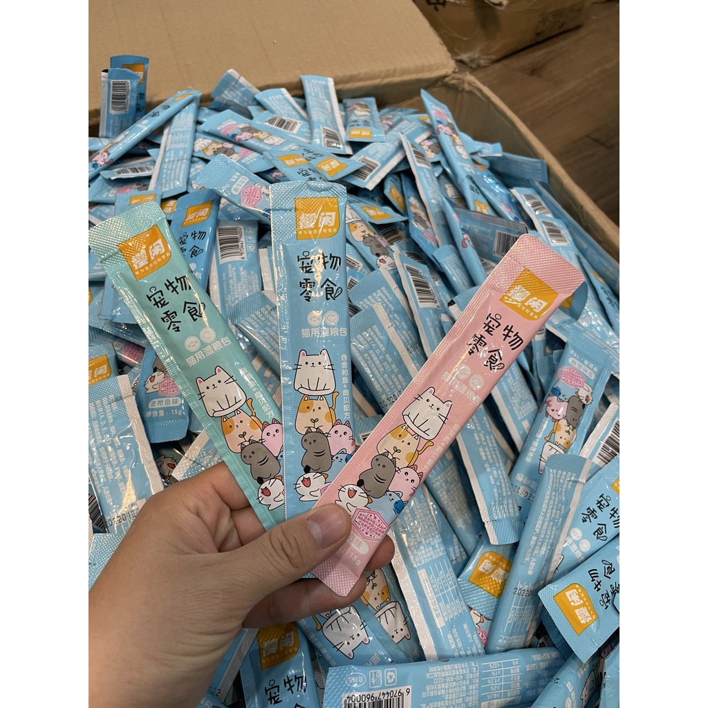Súp thưởng cho mèo Shizuka 15g, Súp mèo 3 mùi hương lựa chọn