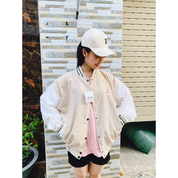 KHOÁC BOMBER THÊU UNISEX - ẢNH THẬT