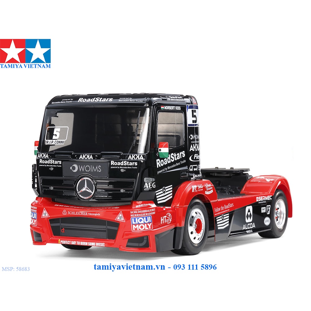 58683 Mô hình xe điều khiển từ xa 1/14 SCALE R/C MERCEDES-BENZ RACE TRUCK ACTROS MP4 MB MOTORSPORT