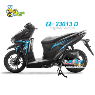 Ten rời xe vario 150 23013 dán xe đen nhám