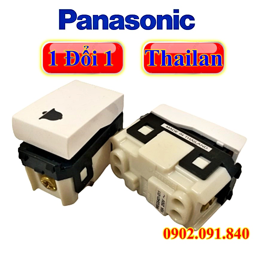 Nút nhấn chuông cửa Panasonic, nút bấm chuông điện mầu trắng WEG5401‑011SW dòng wide series