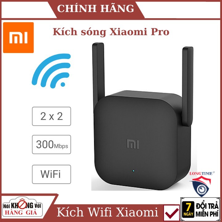 Kích sóng Xiaomi Wifi Repeater Pro bộ kích sóng wifi Xiaomi Pro , Chuẩn wifi 300Mbps , Với 2 ăng ten phát sóng xa hơn