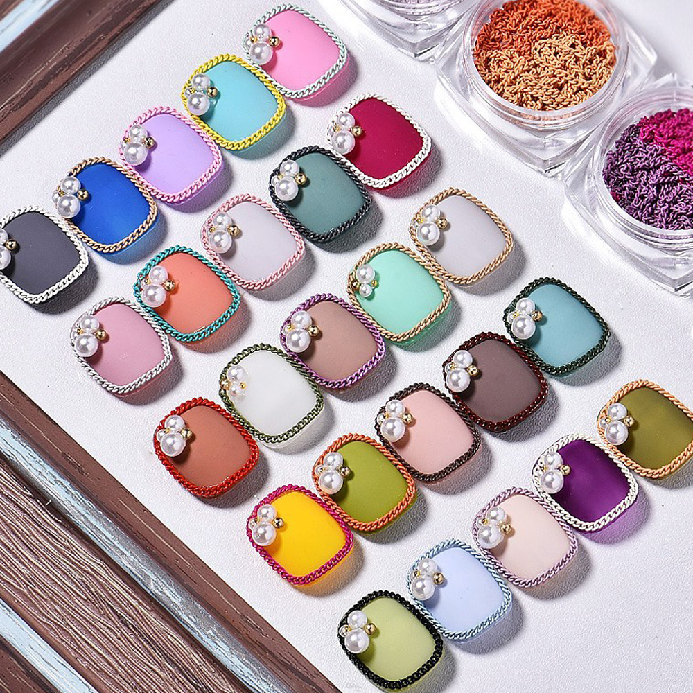 [Hàng mới về] Phụ kiện trang trí móng tay họa tiết dây xích thời trang độc đáo