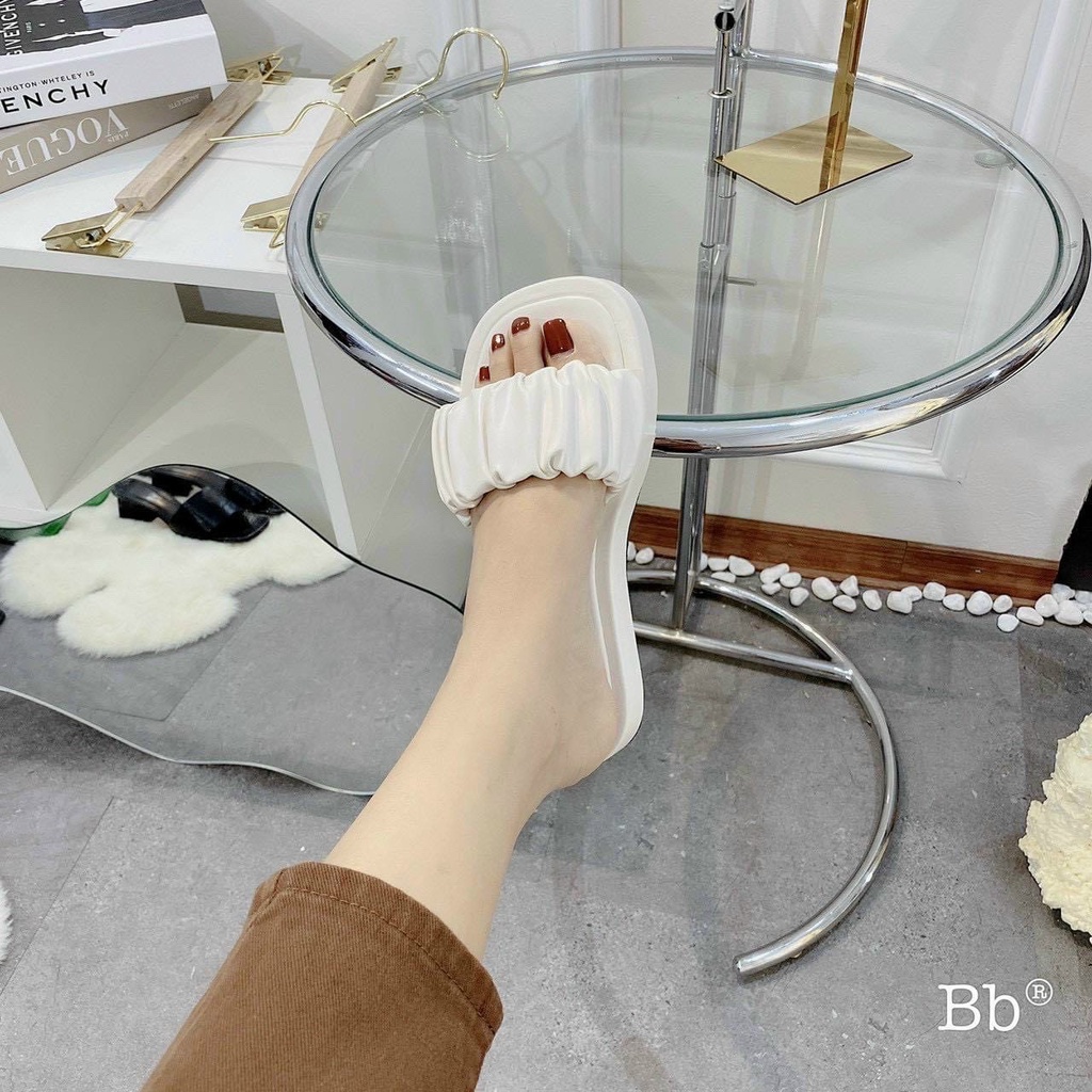 Dép quai ngang nhún bèo độn đế mã C4