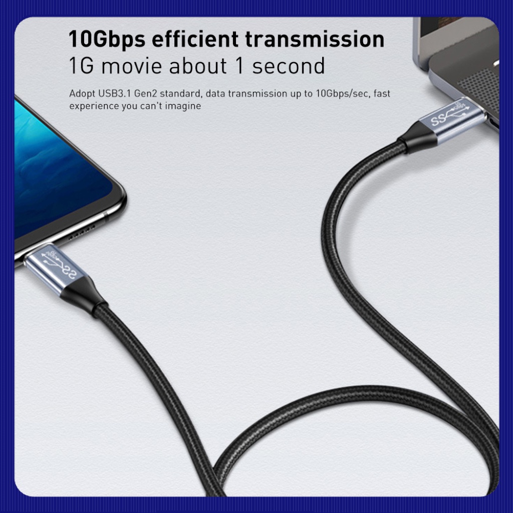 Cáp sạc nhanh LT-MY 5A USB 3.1 Gen2 10Gbps USB C sang USB C 100W 4K cho MacBook/SAMSUNG