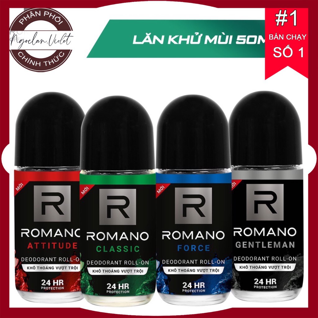 Lăn khử mùi Romano các loại 50ml