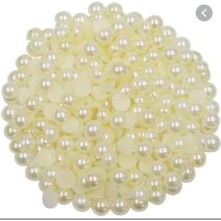 Gói 5&10gam hạt bẹt, hạt châu, ngọc trai nhựa (hình bán cầu) dán nhiều size