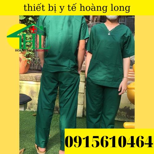 Bộ scrubs bác sĩ, quần áo y tế xanh lá cây nam, nữ các size S M L XL