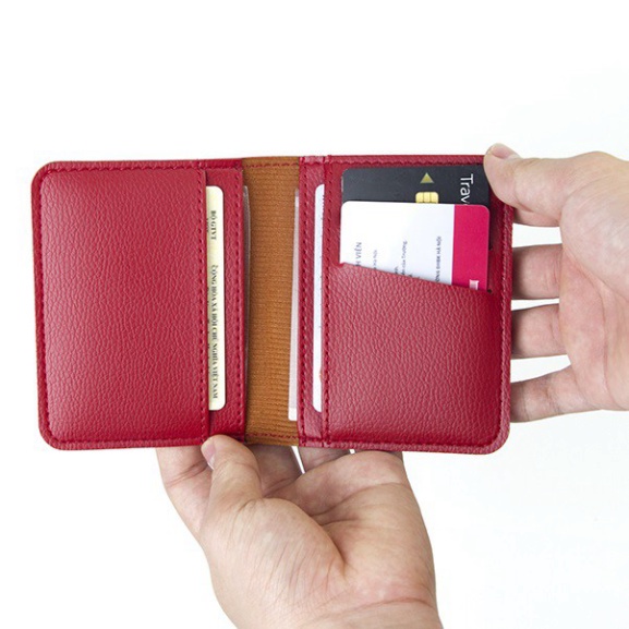 Ví Mini Nam Nữ Da Bò Thật Công Sở Để Thẻ ATM Card Visit Tiền Mặt | Bóp Da Đẹp | VD01 Saka.Shop99