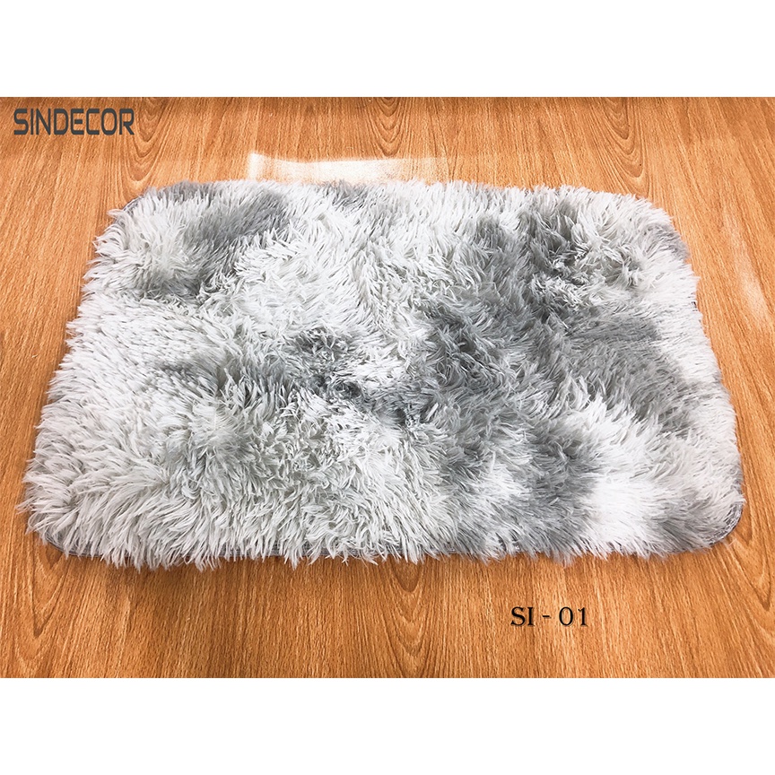 Thảm Lông Lót Chân Cao Cấp - Thảm chùi chân Nhiều Màu Sindecor SN15 - Size 40x60cm