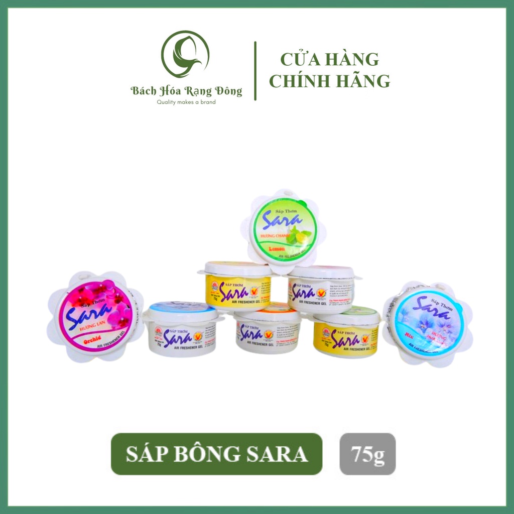 Sáp Thơm Phòng Cao Cấp Sara (Sáp Bông) 75g Khử Mùi Phòng Ngủ, Ô Tô, Tủ Quần Áo, Toilet...