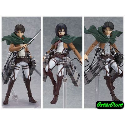 Mô Hình Figma 207 Eren Yeager, Levi 213, Mikasa 203 Figma Attack On Titan Cao 15cm
