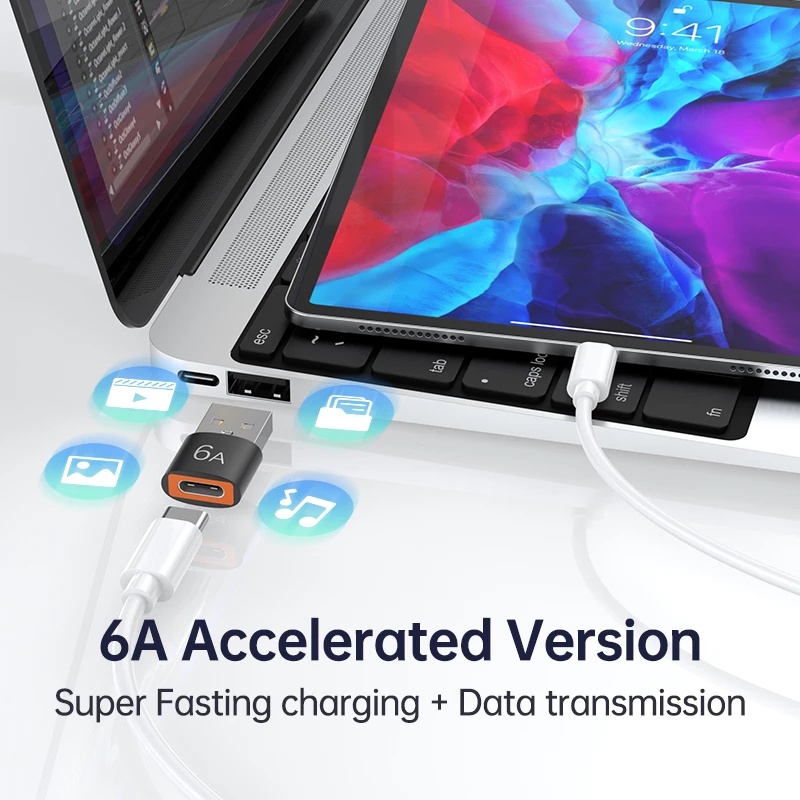 1 Đầu Chuyển Đổi 6A USB 3.0 Sang Type-C Âm Thanh/Audio Out USB 3.0 Type-C OTG Cho Laptop