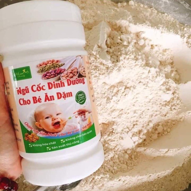 BỘT NGŨ CỐC CHO BÉ TẬP ĂN, ĂN DẶM MIX RAU CŨ, CHÁO HẠT MOMBEAUTY (500gr)