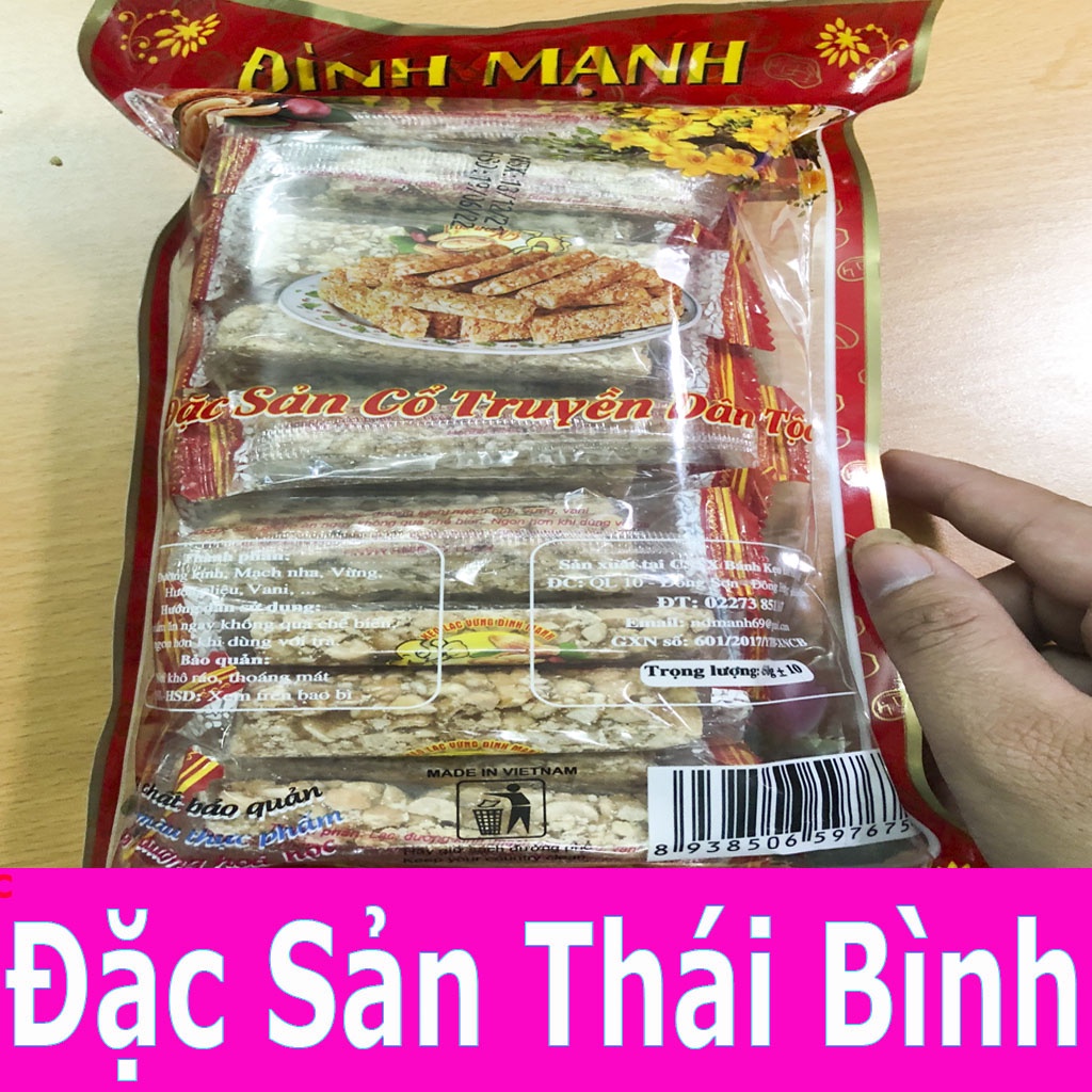 Kẹo Lạc Làng Nguyễn - Kẹo Lạc Thái Bình Đình Mạnh Cao Cấp Gói 500g