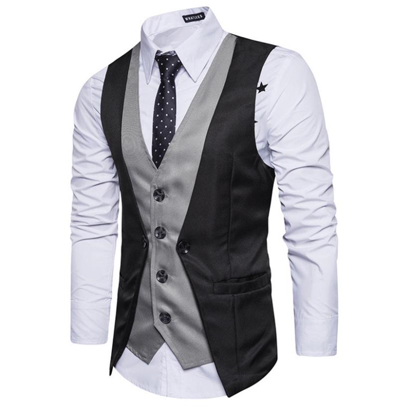 Áo Gile Nam Áo Gile phối màu nổi bật dễ phối đồ chất liệu vải Polyester, phù hợp với thời tiết Hè thu mã N43 .