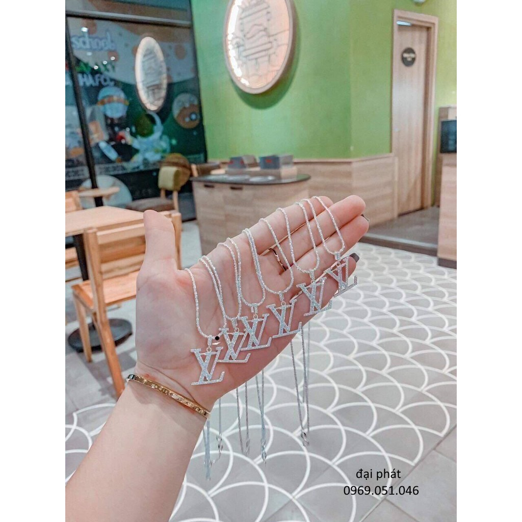 vòng cổ nữ đính đá cao cấp mang thương hiệu nổi tiếng , bạc chuẩn 925