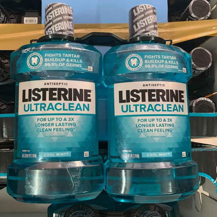 Nước súc miệng Listerine Ultraclean 1.5 lít nhập Mỹ