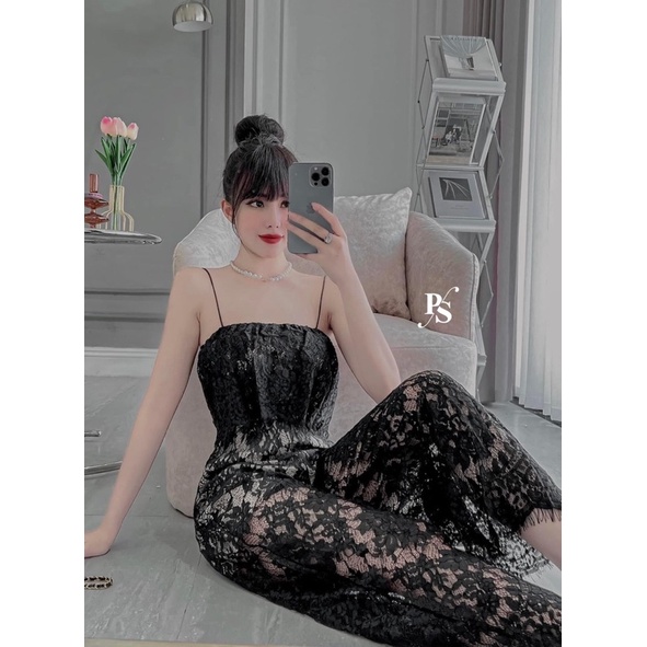 Jumsuit ren quây quần suông