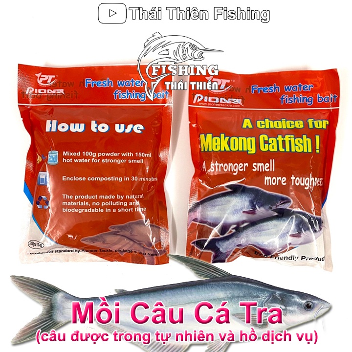 Mồi Câu Cá Tra Pioner Mekong Catfish Gói 200g Dùng Câu Sông Tự Nhiên Hồ Dịch Vụ