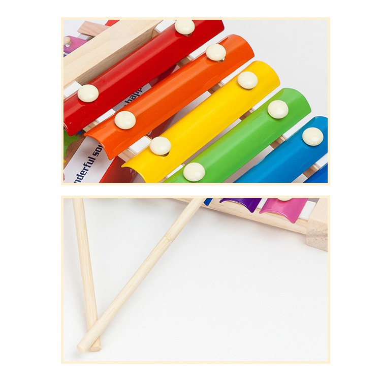 Đàn Xylophone 8 Thanh giúp bé học màu sắc, kích thích thính giác phát triển KB216026