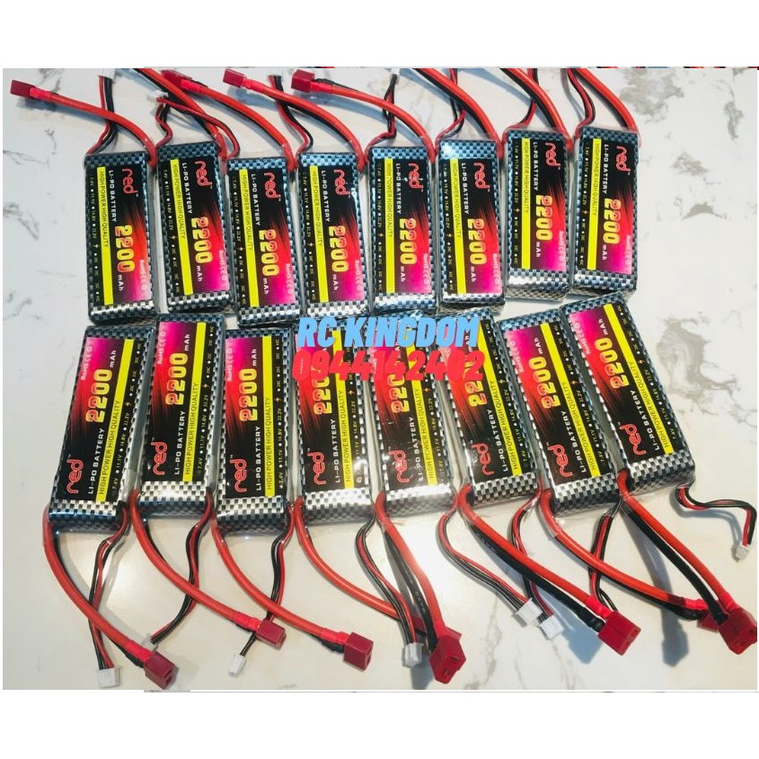 Pin 2200mAh 2S/3S cho xe tàu, máy bay điều khiển từ xa