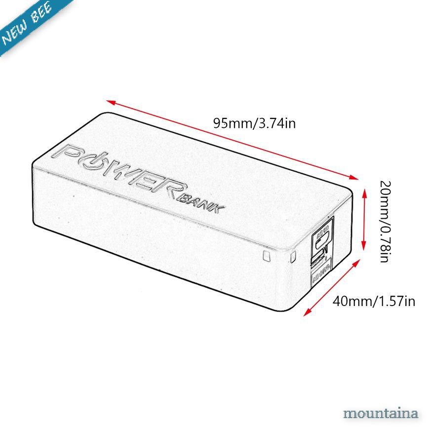 Hộp Đựng Pin Sạc Dự Phòng Usb Tiện Dụng Cho Điện Thoại