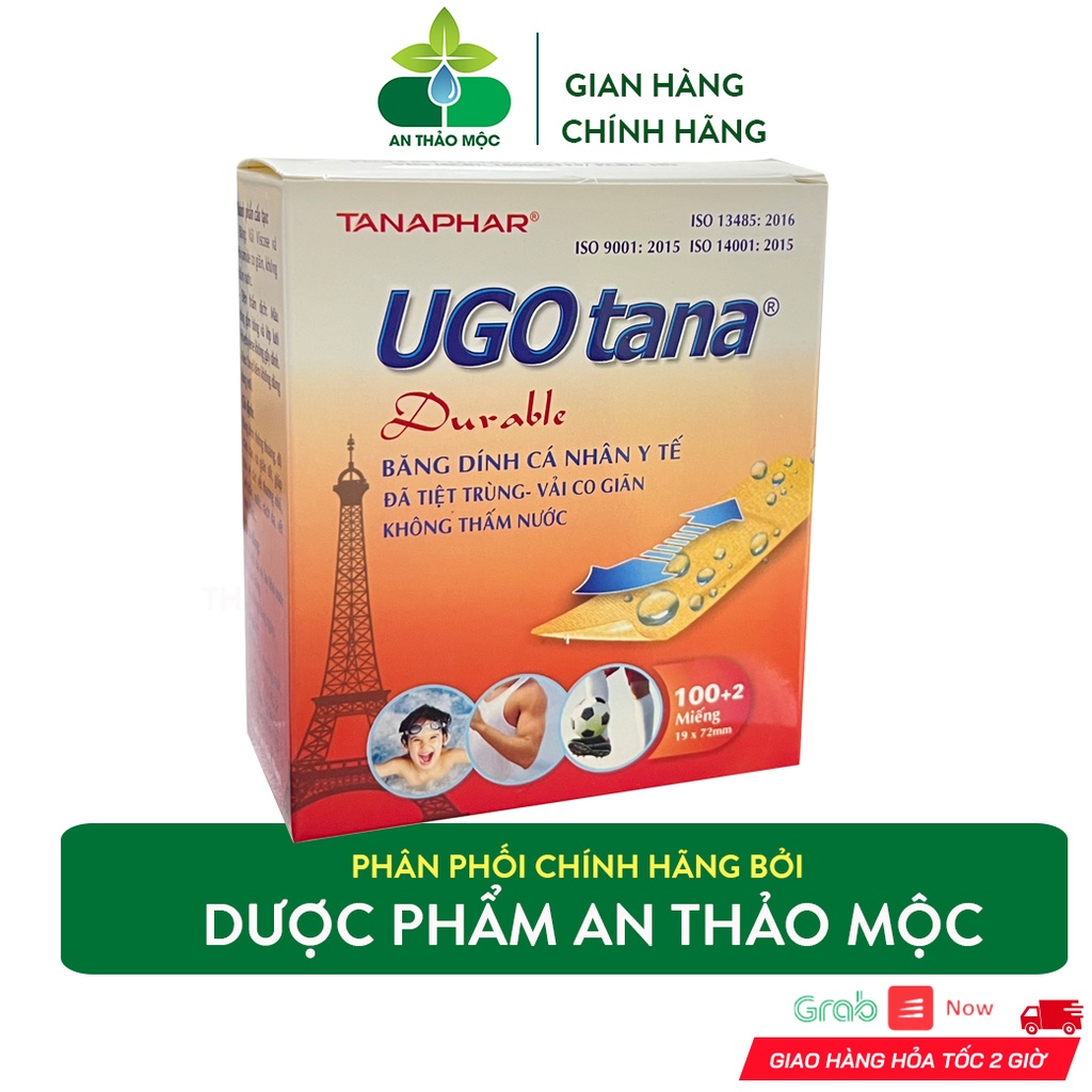 Băng Dính Cá Nhân Y Tế Ugo Tana Tanaphar Độ Dính Chắc Hộp 102 Miếng