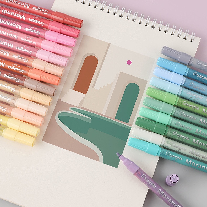 Peach Painting Markers Manga Sketching Markers Art School Supplies Permanent Marker 12/24/36/48 Colors