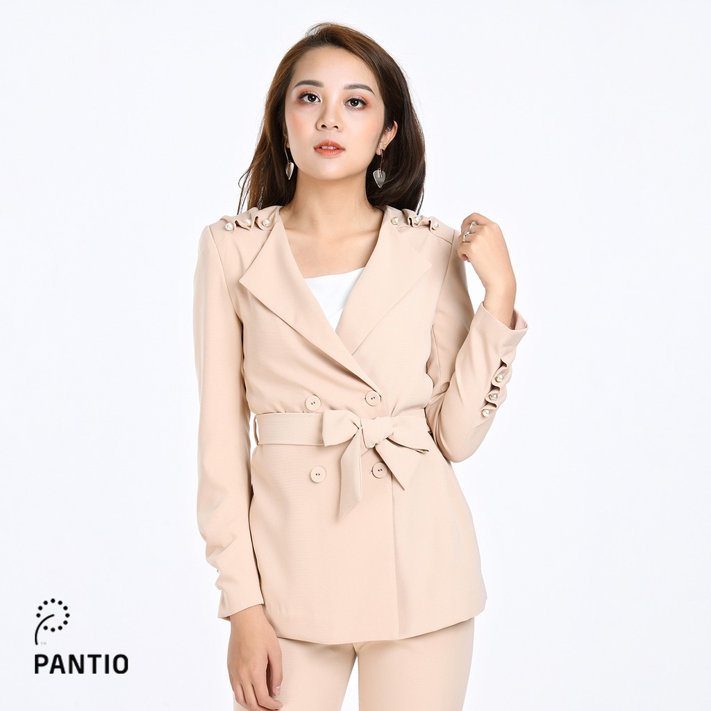 Áo demi dài tay dáng cổ vest trẻ trung  BAD92252 - PANTIO