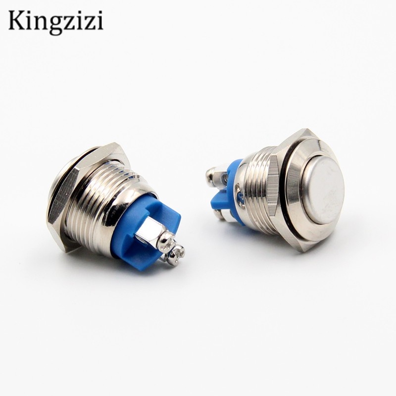 Bộ 50 Nút Công Tắc Kim Loại 16mm Chất Lượng