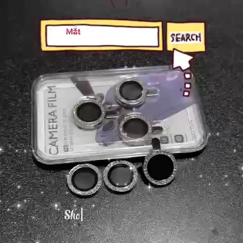 Bộ dán bảo vệ camera ĐÍNH ĐÁ sang chảnh từng mắt cho iphone 11/11promax/12/12promax/..../14p/14pro/14promax - PandaCase | BigBuy360 - bigbuy360.vn