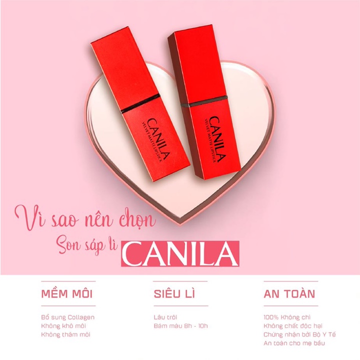 [Sỉ-Rẻ] Son Thỏi Sáp Siêu Lì Canila Bám Màu Lâu Trôi [Lẻ-Sỉ]