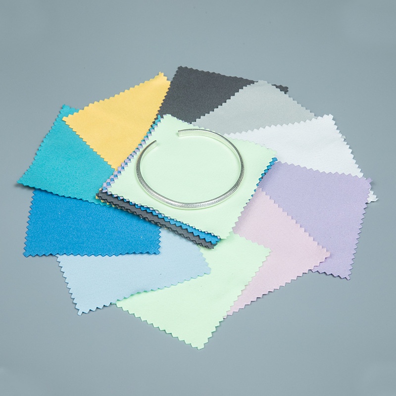 10Pcs (Random color)Gold Silver Jewelry Polishing Cleaning Cloth