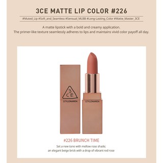 [100% AUTHENTIC + BILL] Son lì vỏ vàng sang chảnh 3CE MATTE LIP COLOR 2019