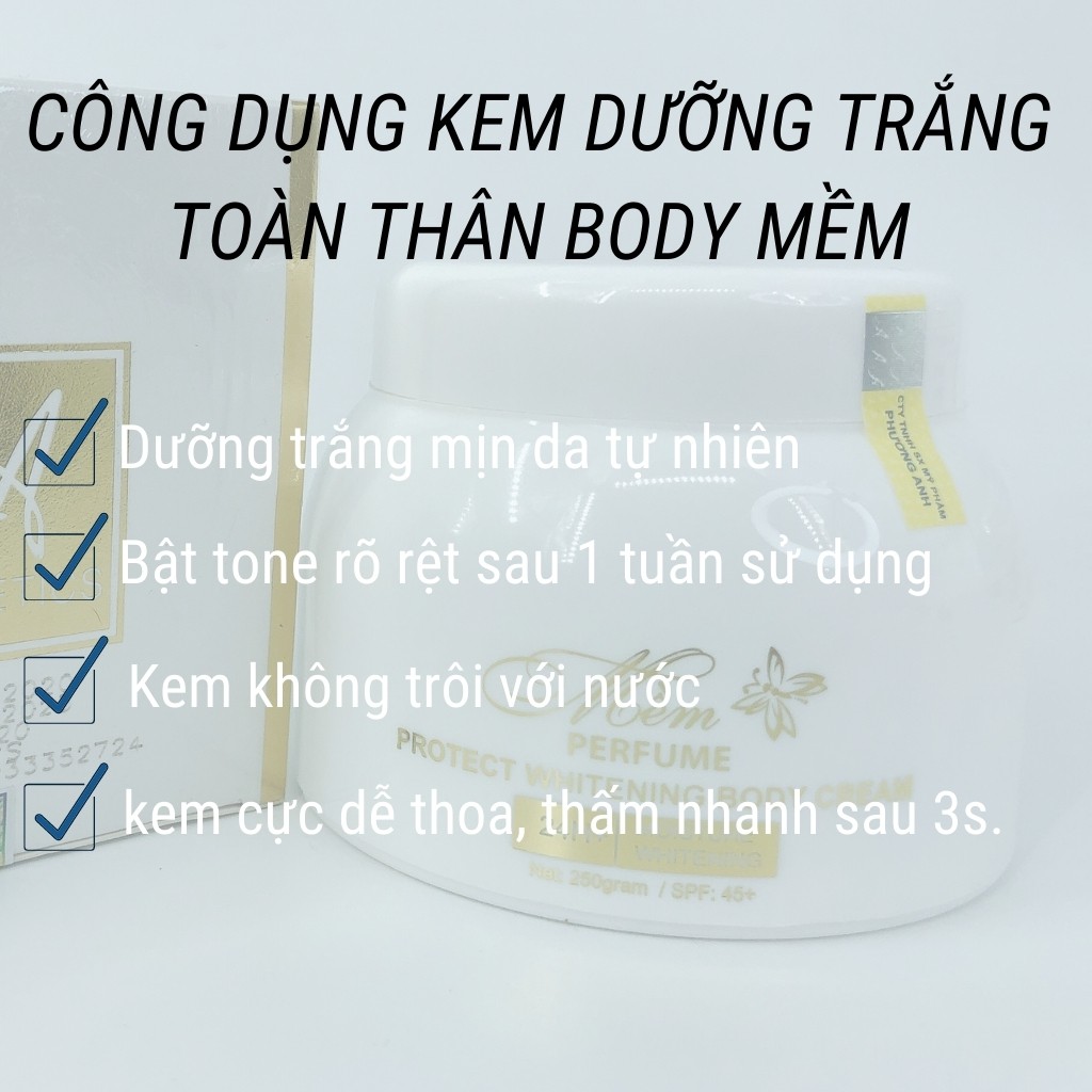 Kem Body AC205  ACOSMETICS dưỡng trắng da toàn thân, giúp da trắng sáng, mềm mịn chỉ sau 7 ngày sử dụng (250g)