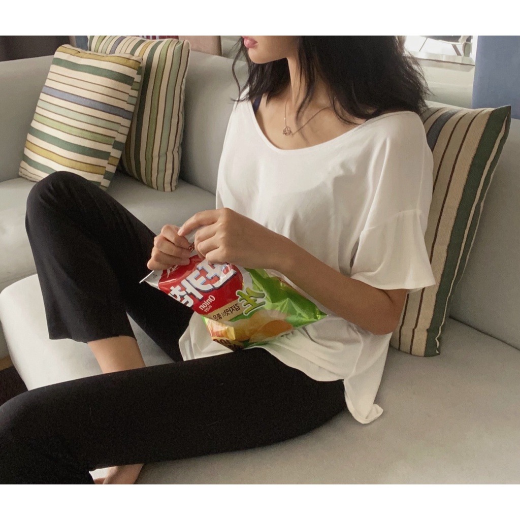 Basic T- áo thun cổ rộng (Laciel official)