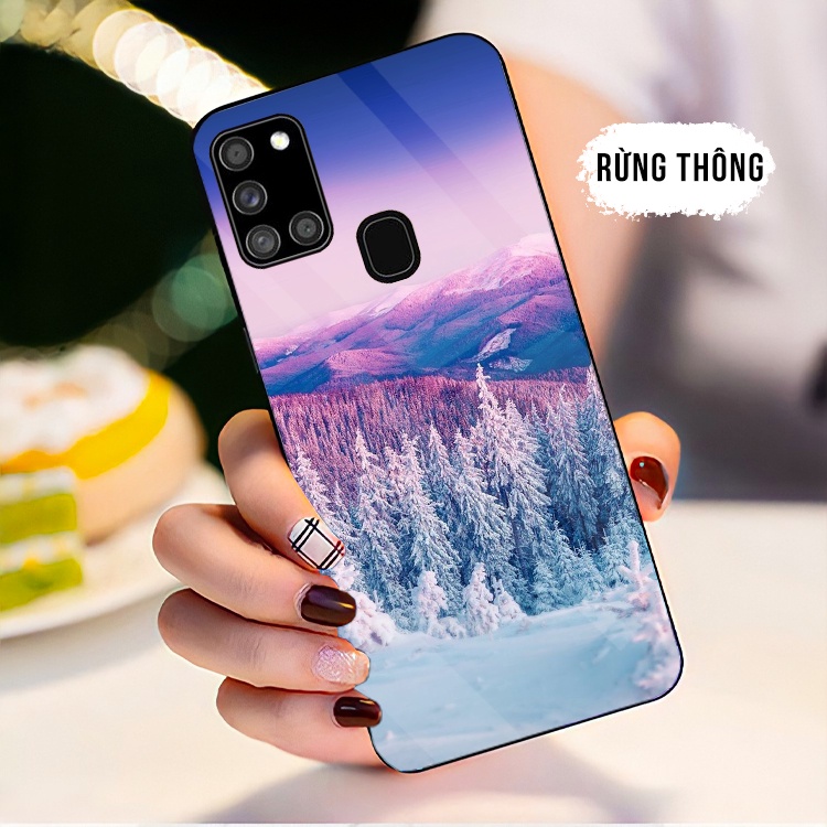 Ốp Lưng SAMSUNG A21S, M30S, M31, M21 Mặt kính cường lực cao cấp, sáng bóng, chất lượng