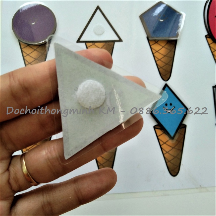 HỌC LIỆU - MATCHING hình khối màu sắc que kem