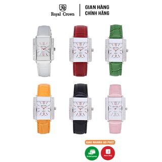 Đồng hồ nữ chính hãng Royal Crown 3645 dây da nhiều màu