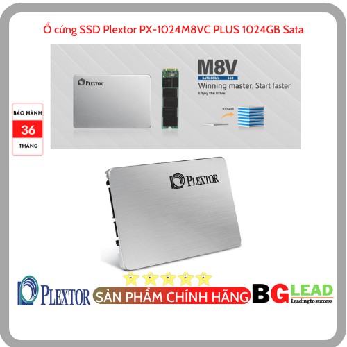 Ổ cứng SSD Plextor PX-1024M8VC PLUS 1024GB Sata - Chính hãng, Mai Hoàng phân phối và bảo hành toàn quốc thumbnail