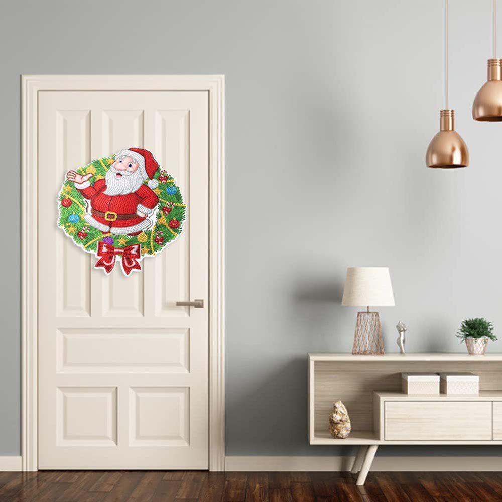 Thiệp Giáng Sinh Treo Tường 5D Trang Trí Hình Ông Già Noel