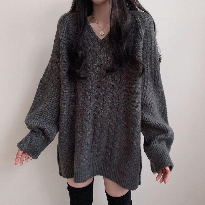 Áo Sweater Dệt Kim Màu Sắc Thời Trang Thu Đông Cho Nữ