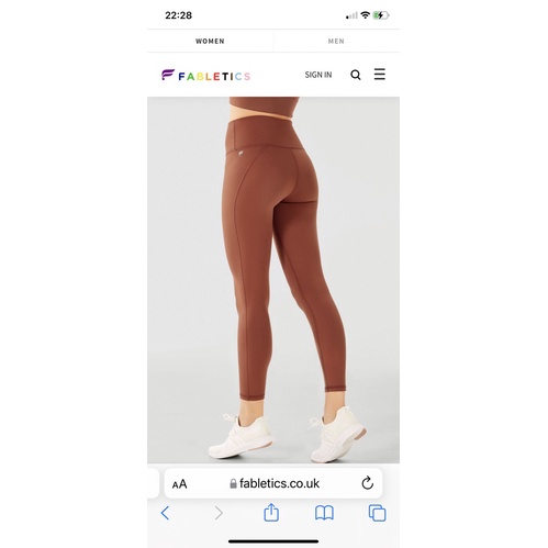 Quần Legging Fabletics 7/8 nâng mông dày dặn cạp cao