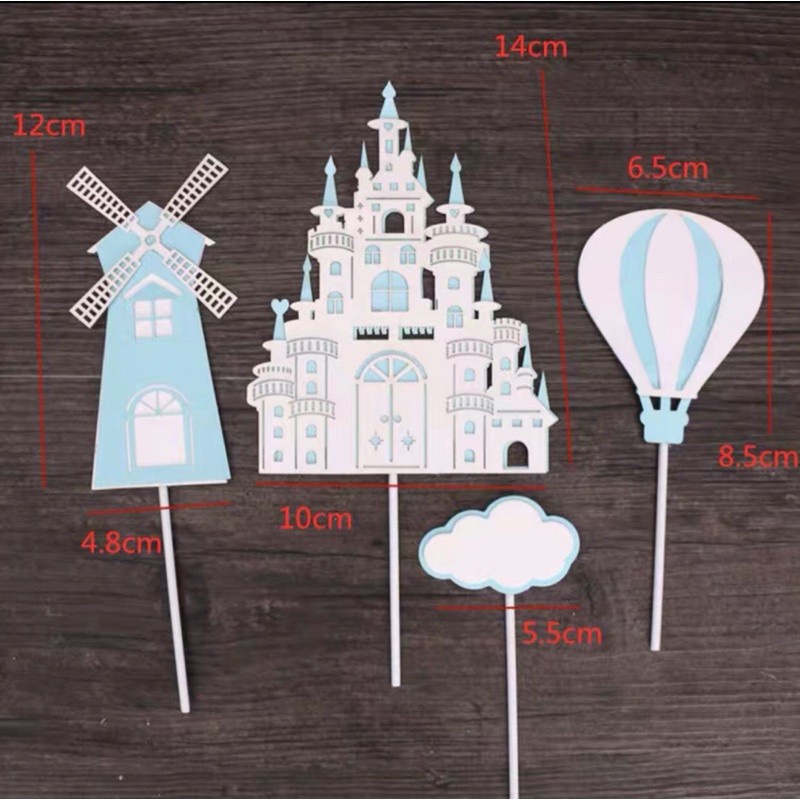 Bộ 9 cây topper cắm bánh kem hình công chúa Elsa xinh xắn