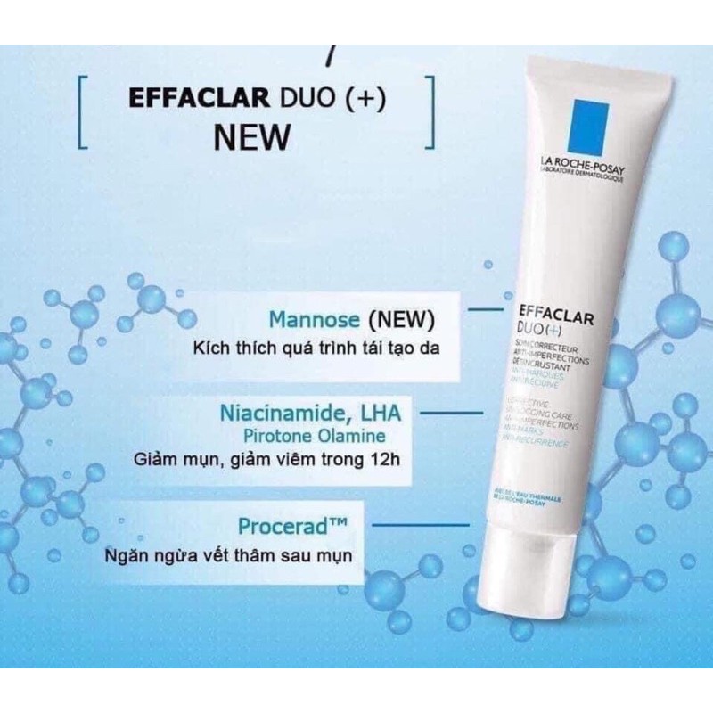 Set chấm mụn Duo(+) kèm srm Effaclar Laroche Posay