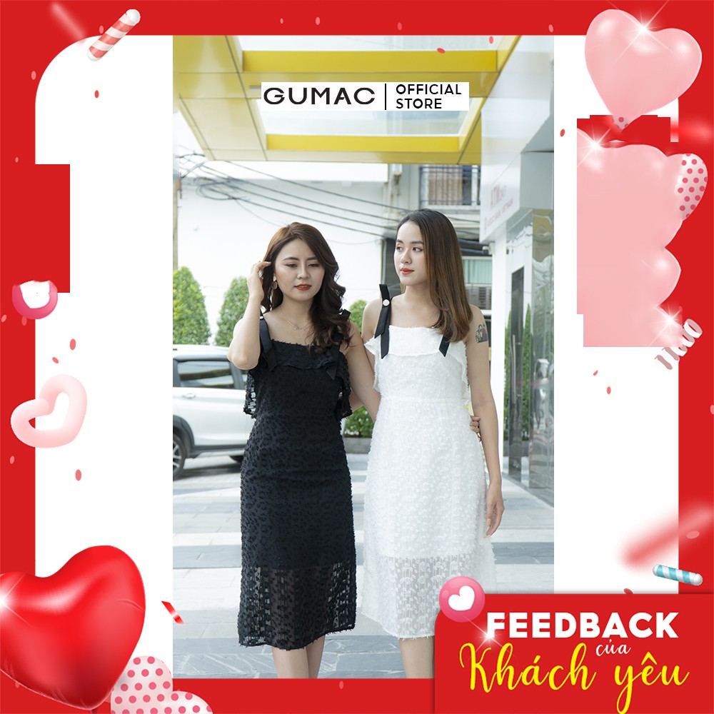 [Mã WABRGU55 giảm 12% đơn 99K] Đầm nữ 2 dây thời trang GUMAC DB404 | BigBuy360 - bigbuy360.vn
