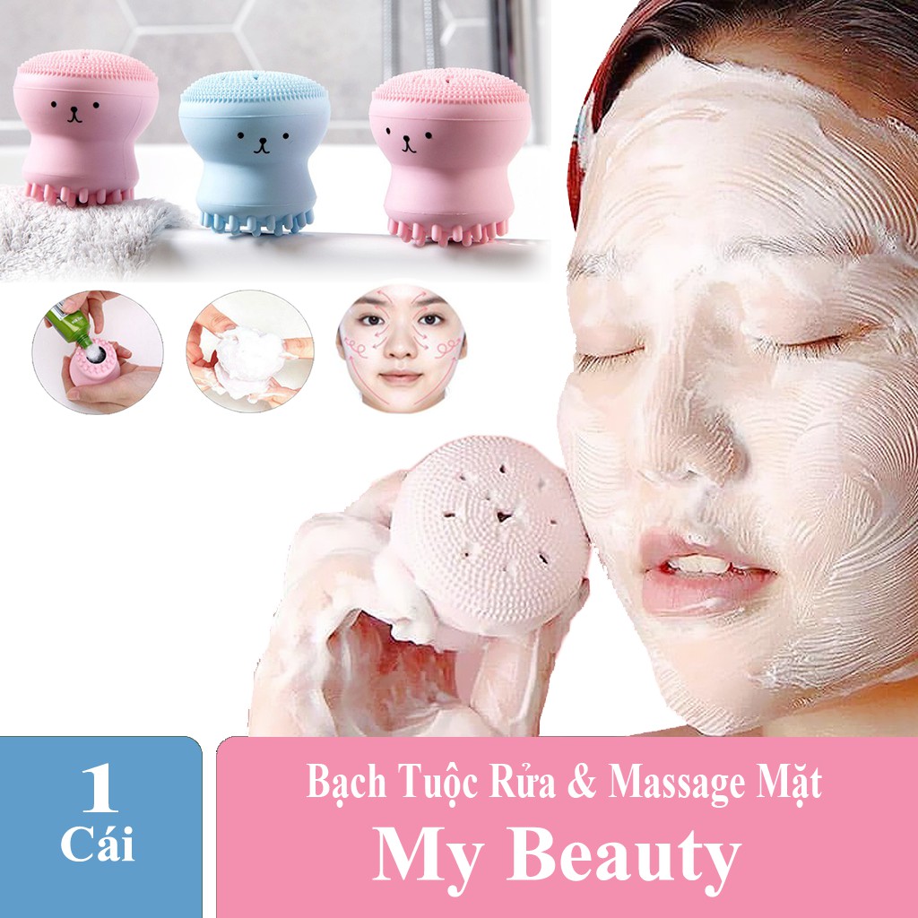 [Hàng Xịn] Cọ Rửa Mặt Massage Tạo Bọt Hình BẠCH TUỘC MY BEAUTY. Cọ Làm Sạch Mặt Hình Bạch Tuộc Dễ Thương, Siêu Tiện Lợi