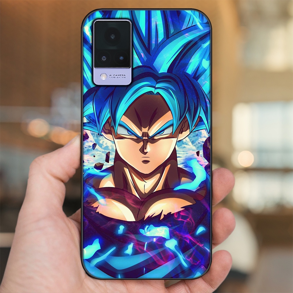 Ốp lưng Vivo V21 viền đen in hình Goku Dragon Ball